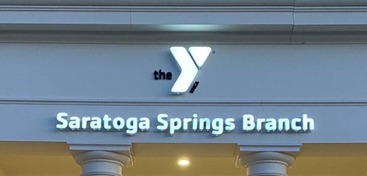 Saratoga Springs YMCA branch illuminated exterior sign