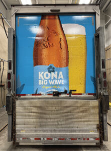 Kona Big Wave beer truck advertisement