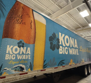 Kona Big Wave beer truck mural
